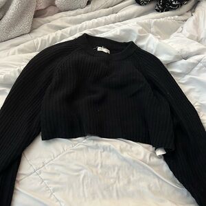 Black cropped sweater
